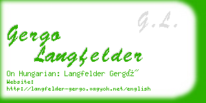 gergo langfelder business card